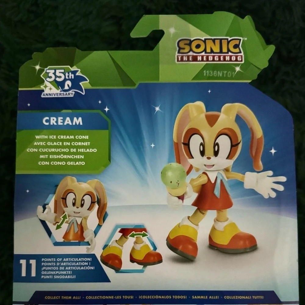 1 Cream 4' Figure Sonic The Hedgehog 35th Anniversary Jakks Pacific